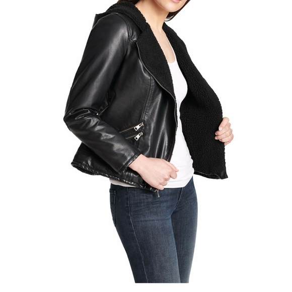 Levi's Jackets & Blazers - LEVI'S Leather Hooded Midweight Motocycle Jacket L